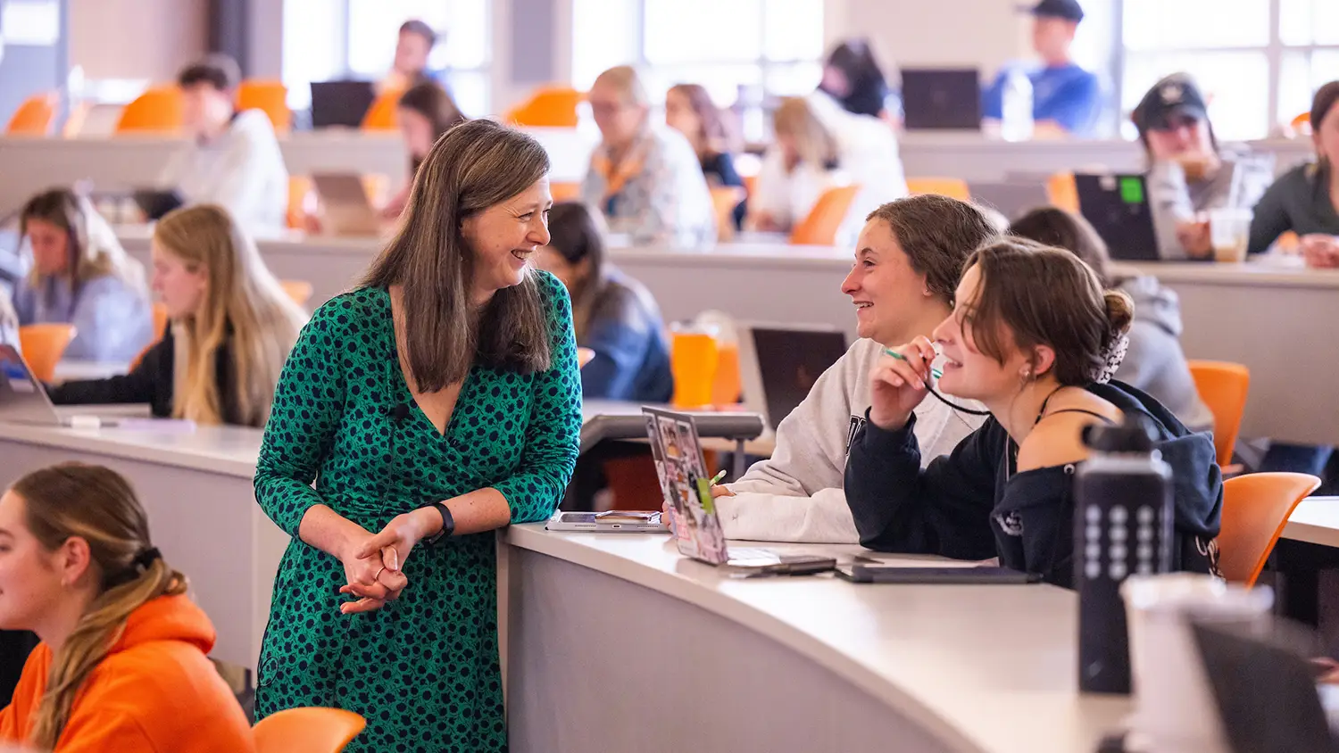 Elena Shpak, Associate Professor, BCMB, teaches a Cellular & Molecular Biology class (BIOL 160) inside the Mossman Building on April 26, 2023. Photo by Steven Bridges/University of Tennessee.
